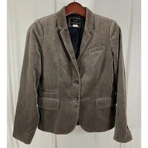 J Crew Womens Tan Cotton Velvet Schoolboy Blazer Size 12 Academia School Uniform